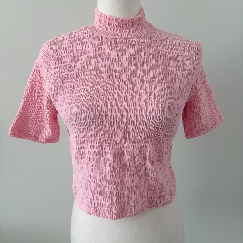 Express Pink Textured Crop Top 👗Host Pick👗